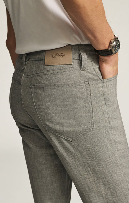 34 Heritage Charisma Relaxed Straight Pants in Grey Cross Twill