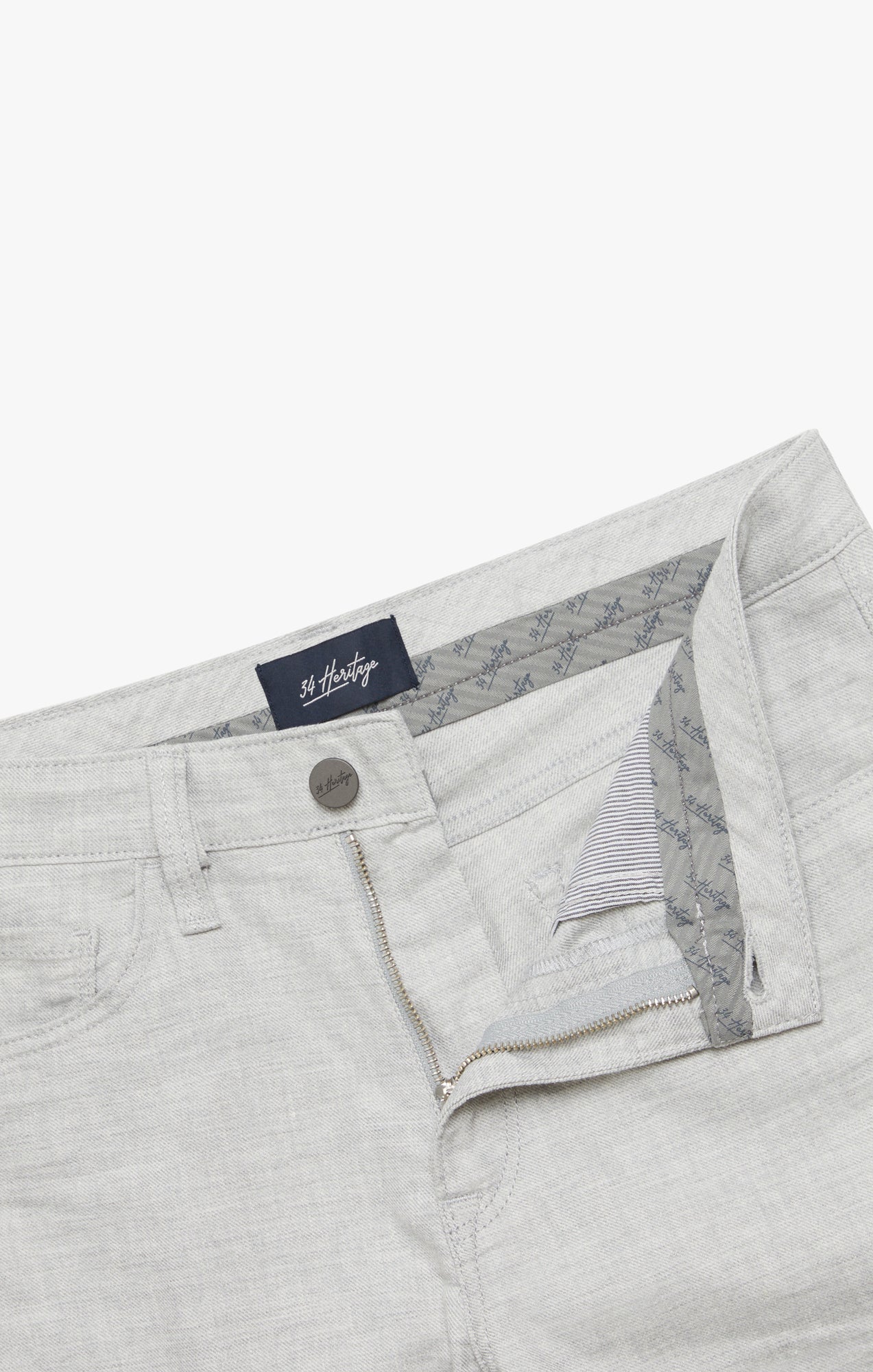 34 Heritage Charisma Relaxed Straight Leg Pants In Light Grey Hemp