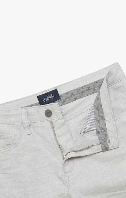 34 Heritage Charisma Relaxed Straight Leg Pants In Light Grey Hemp