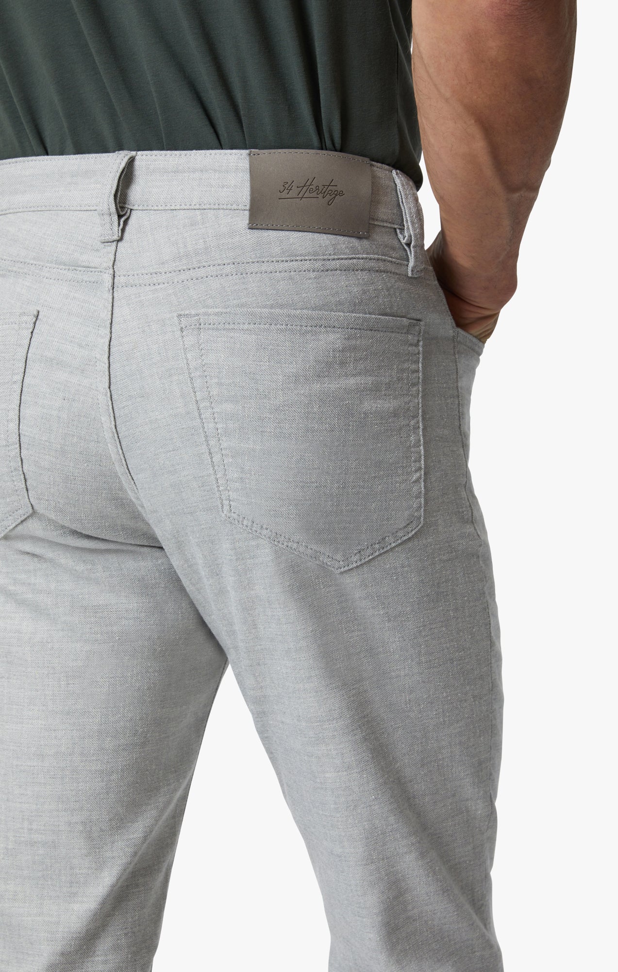 34 Heritage Charisma Relaxed Straight Leg Pants In Light Grey Hemp