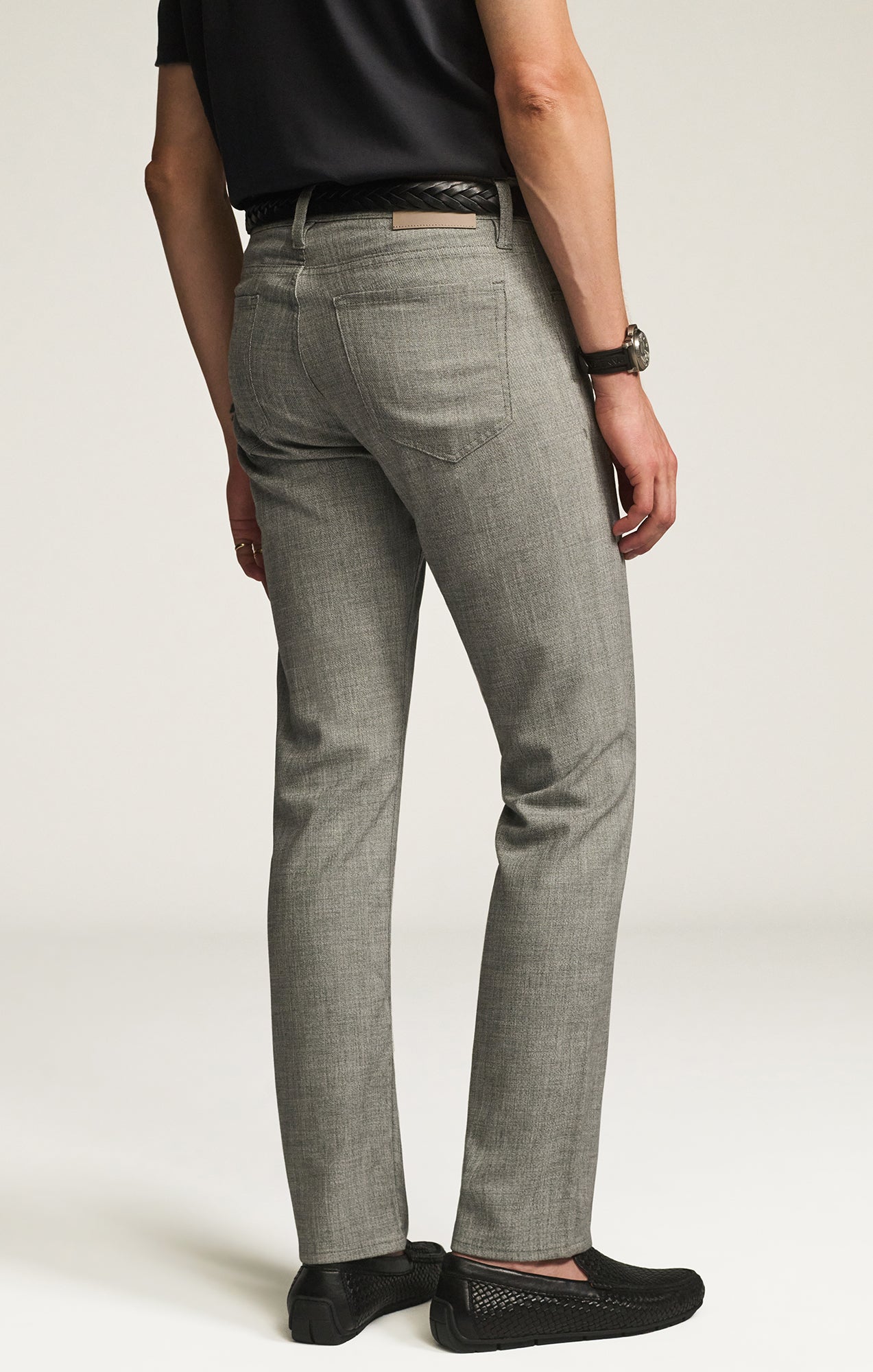 34 Heritage Courage Straight Leg Pants in Grey Cross Twill