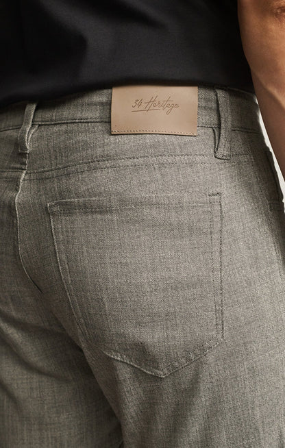 34 Heritage Courage Straight Leg Pants in Grey Cross Twill