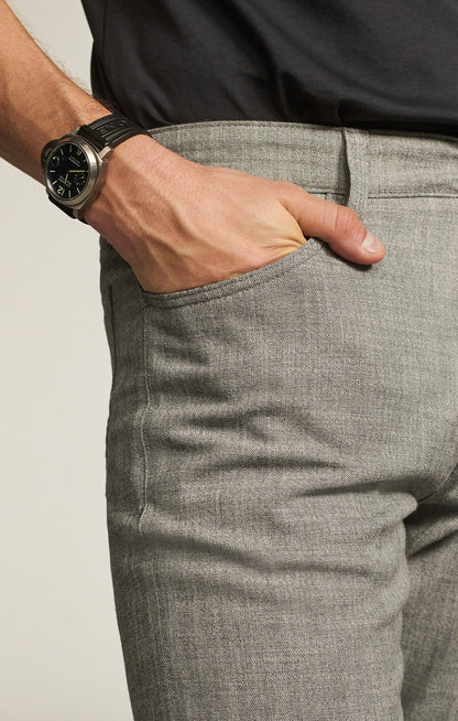 34 Heritage Courage Straight Leg Pants in Grey Cross Twill