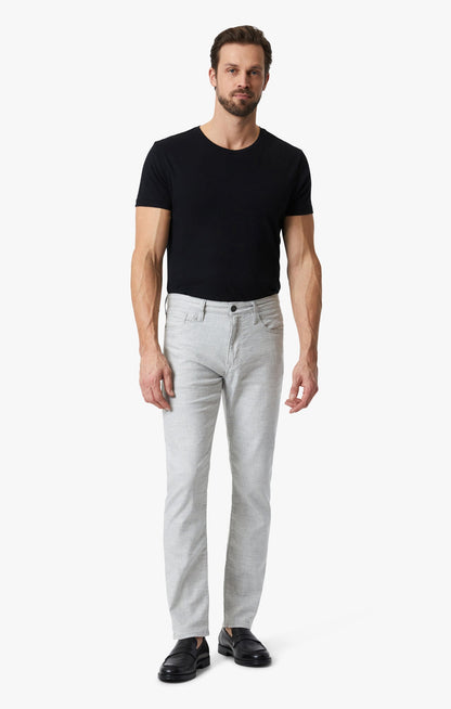 34 Heritage Courage Straight Leg Pants In Light Grey Hemp