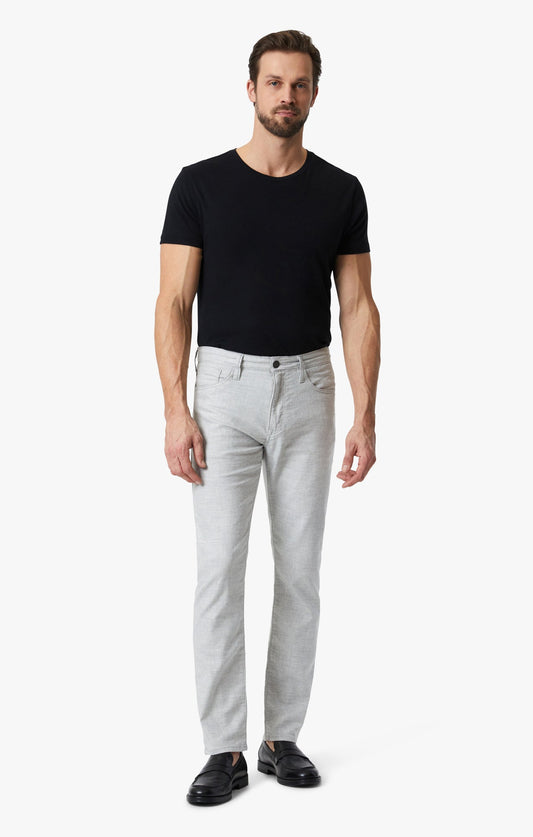 34 Heritage Courage Straight Leg Pants In Light Grey Hemp