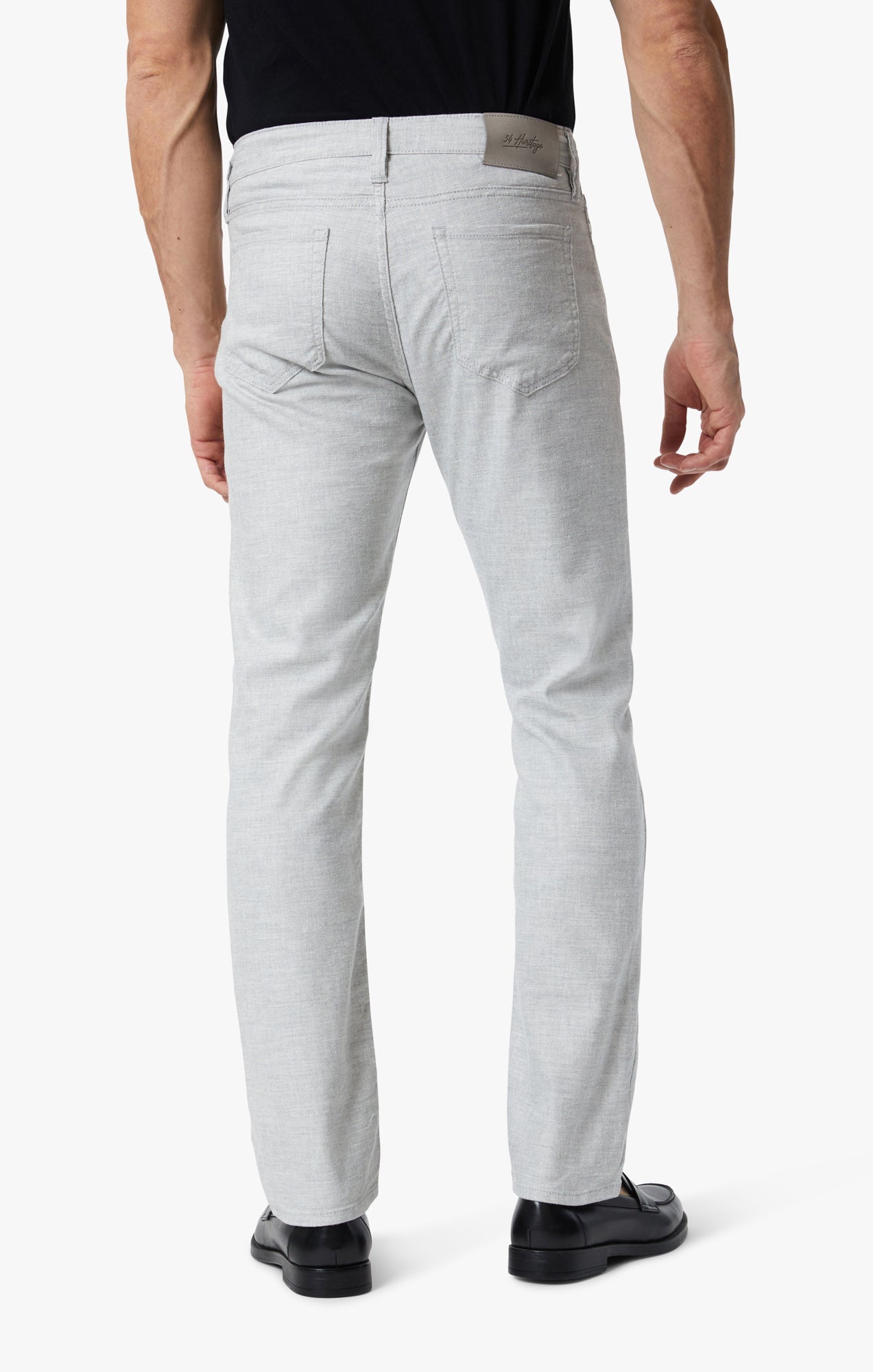 34 Heritage Courage Straight Leg Pants In Light Grey Hemp