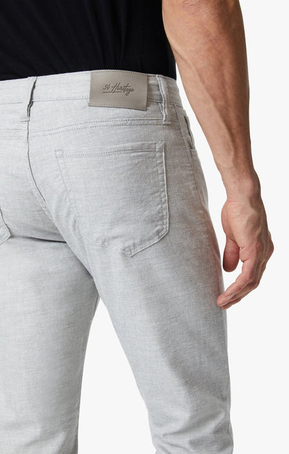 34 Heritage Courage Straight Leg Pants In Light Grey Hemp