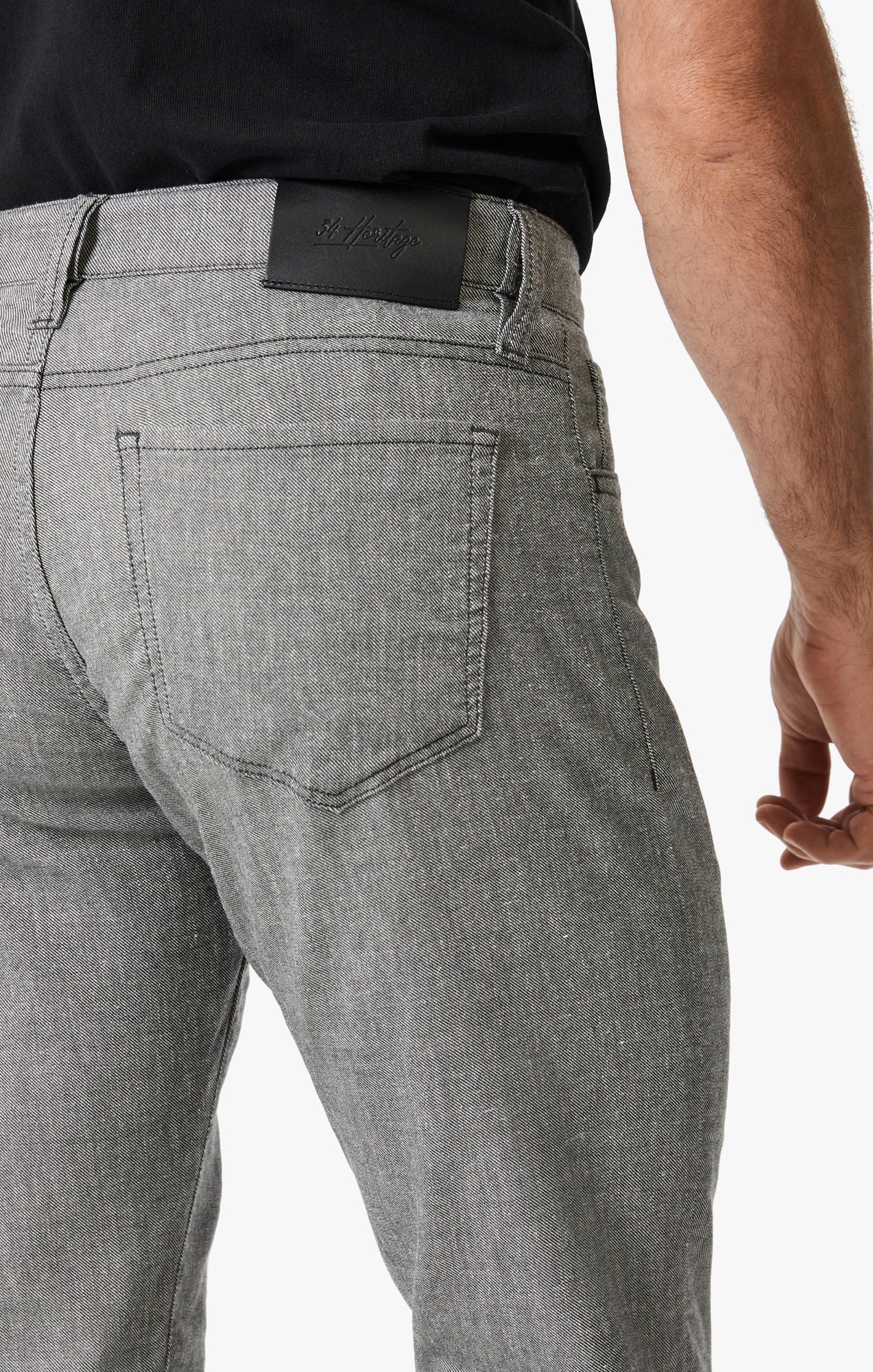 34 Heritage Courage Straight Leg Pants In Anthracite Hemp