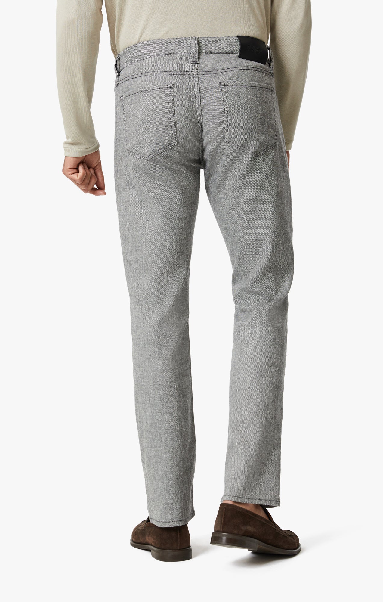 34 Heritage Charisma Relaxed Straight Leg Pants In Anthracite Hemp
