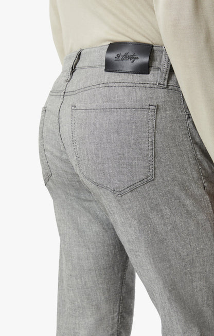 34 Heritage Charisma Relaxed Straight Leg Pants In Anthracite Hemp