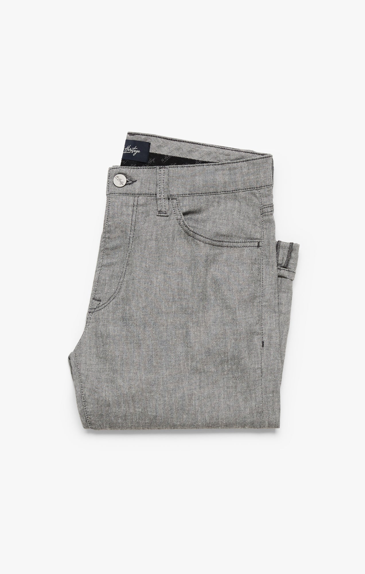 34 Heritage Charisma Relaxed Straight Leg Pants In Anthracite Hemp