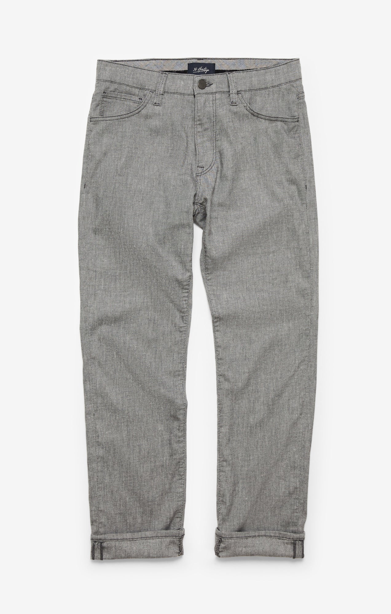 34 Heritage Charisma Relaxed Straight Leg Pants In Anthracite Hemp