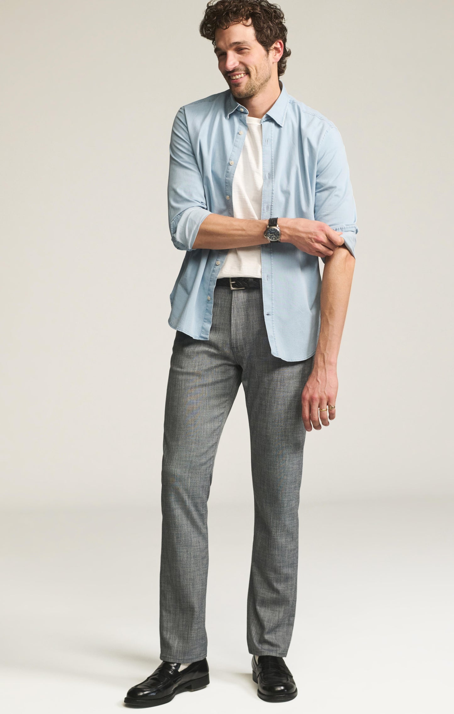 34 Heritage Courage Straight Leg Pants in Navy Cross Twill