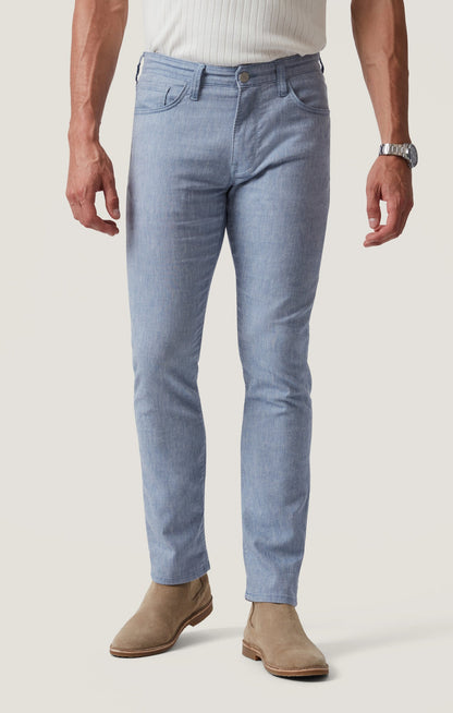 34 Heritage Courage Straight Leg Pants in Blue Hemp