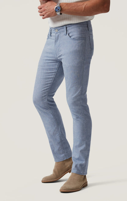 34 Heritage Courage Straight Leg Pants in Blue Hemp