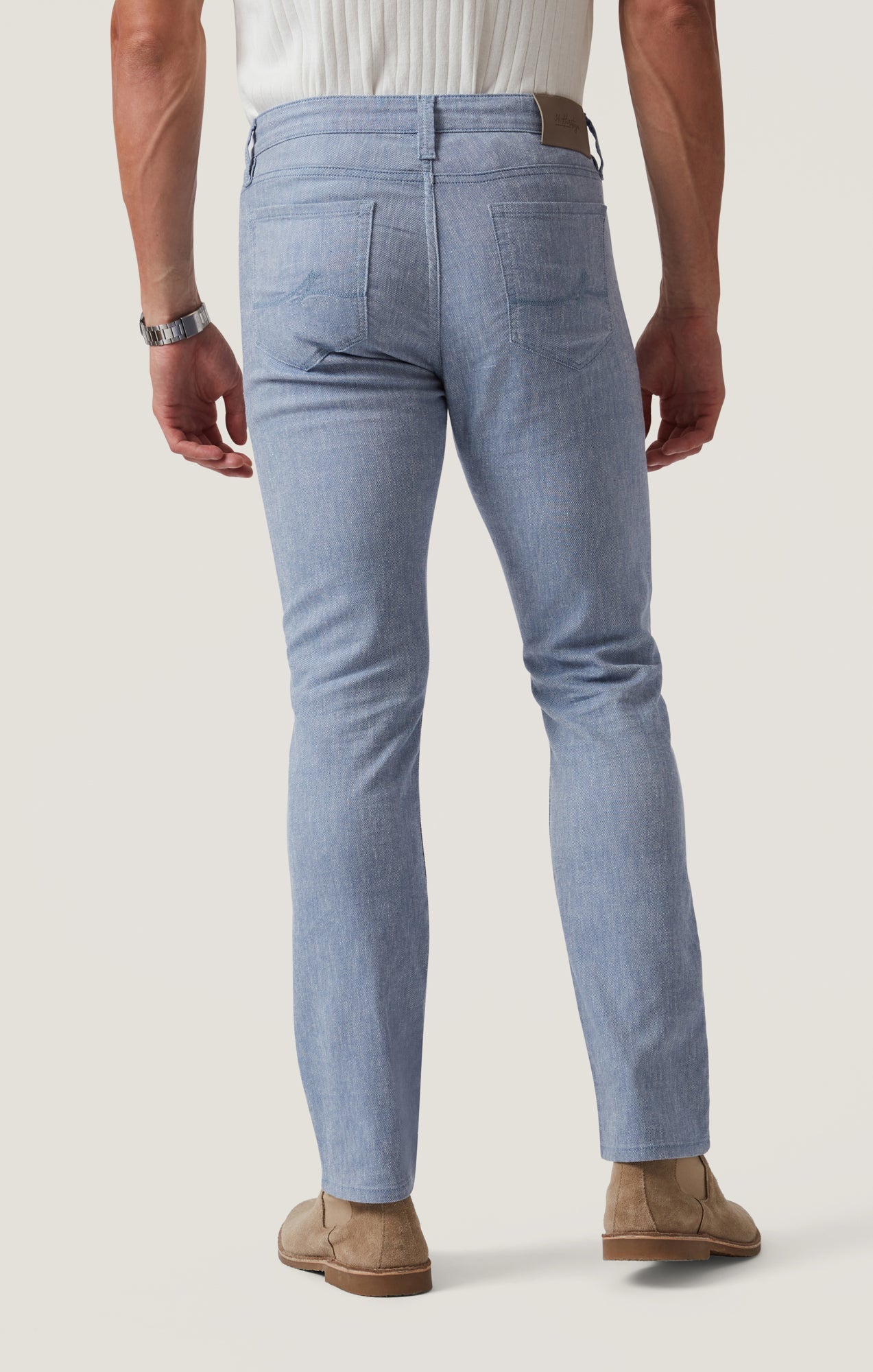 34 Heritage Courage Straight Leg Pants in Blue Hemp