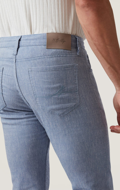 34 Heritage Courage Straight Leg Pants in Blue Hemp