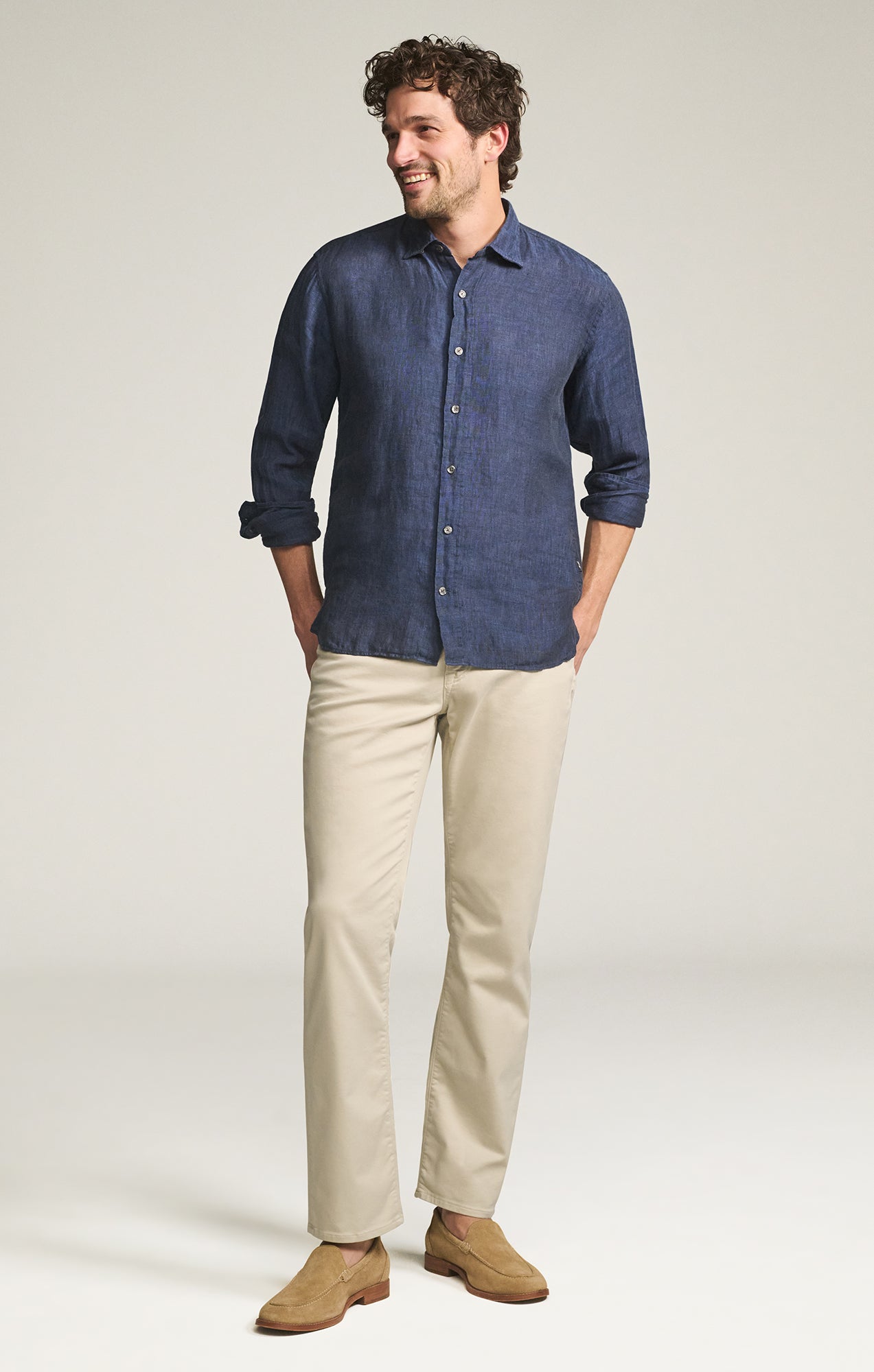 34 Heritage Charisma Relaxed Straight Pants in Tan Coomax