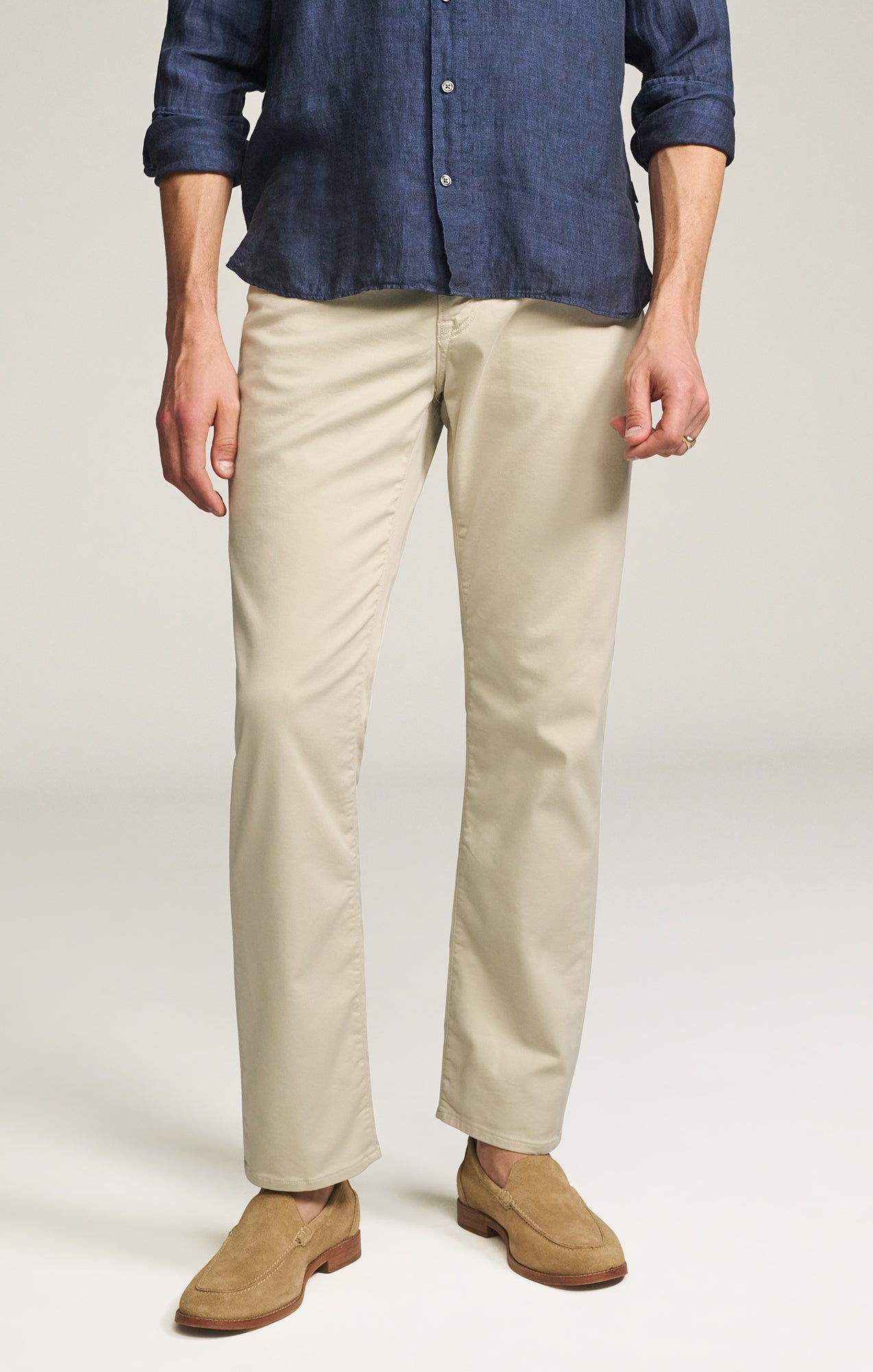 34 Heritage Charisma Relaxed Straight Pants in Tan Coomax