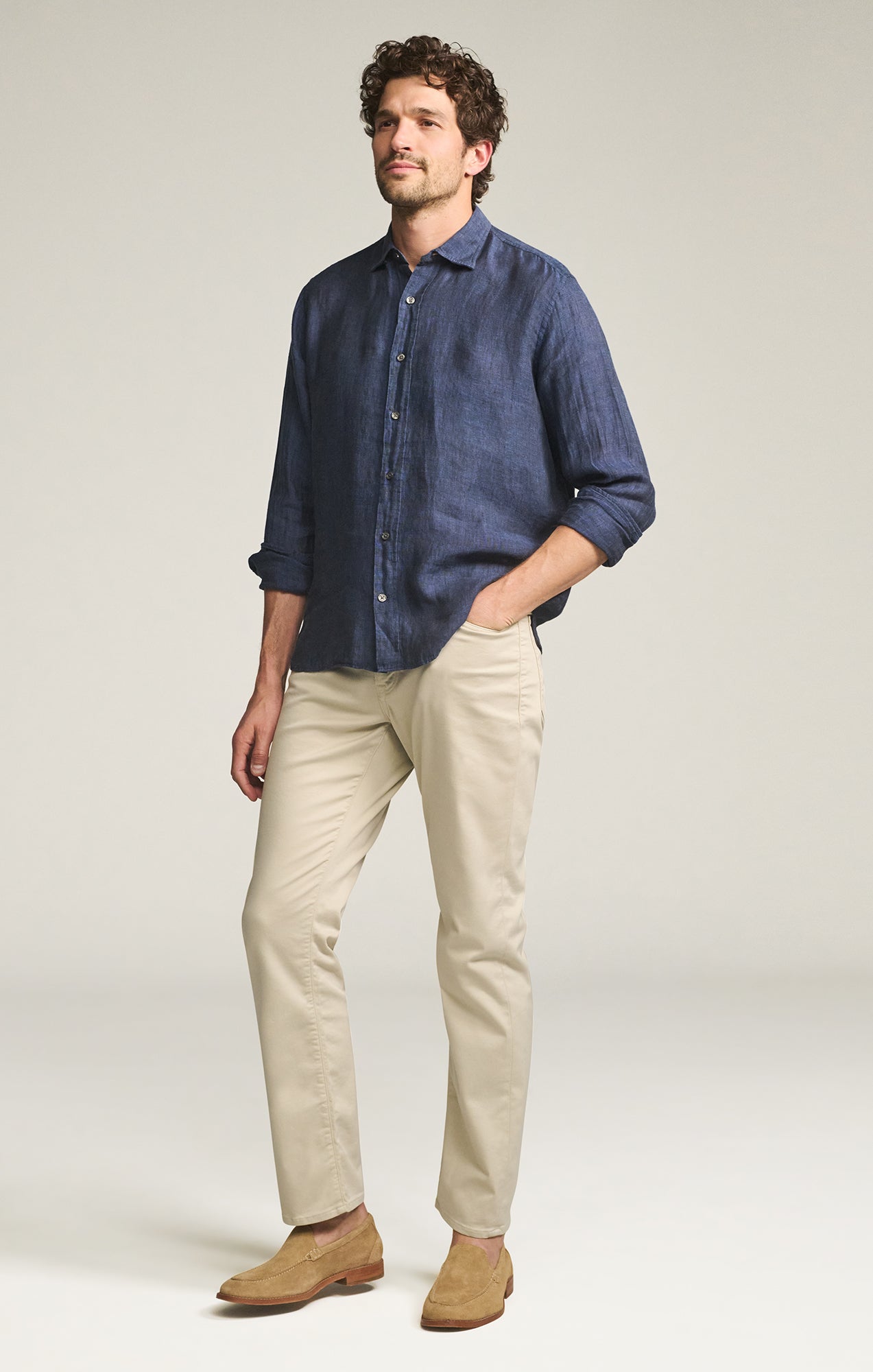 34 Heritage Charisma Relaxed Straight Pants in Tan Coomax