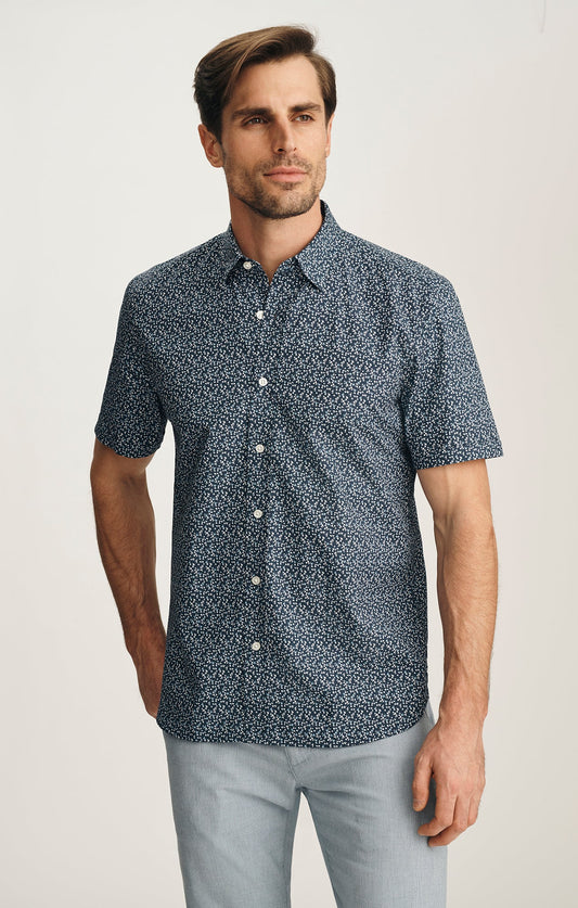 34 Heritage Flower Luxe Twill Shirt In Vintage Indigo