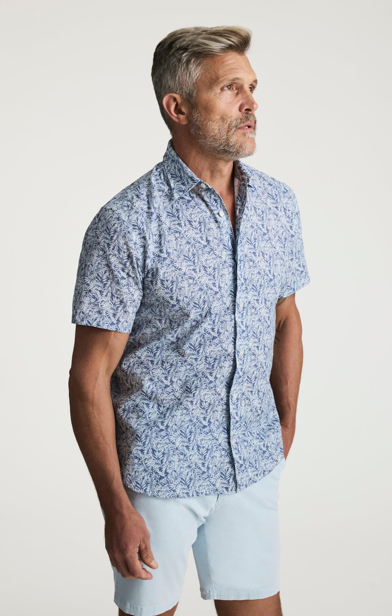 34 Heritage Palm Shirt In Indigo