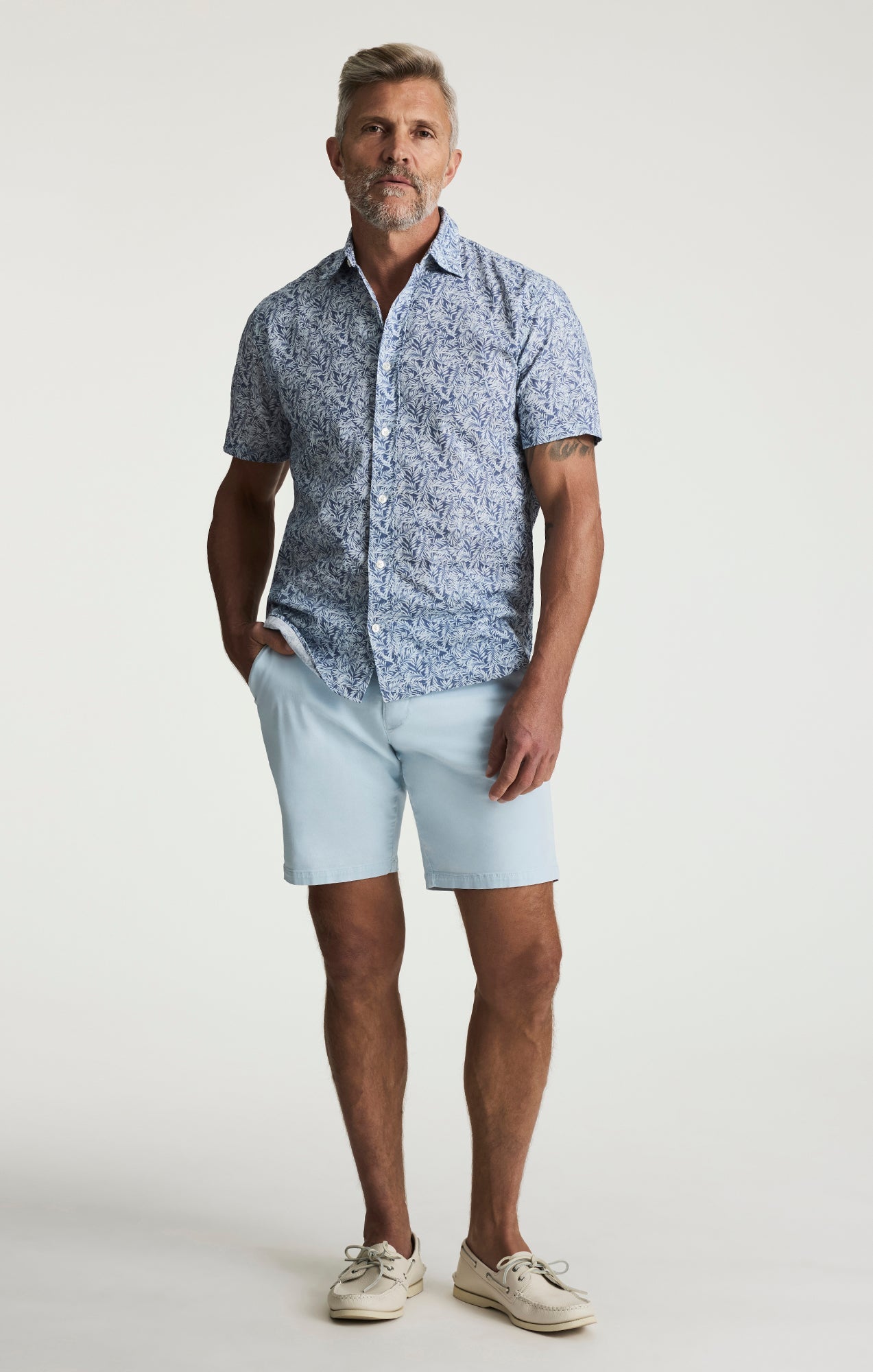 34 Heritage Palm Shirt In Indigo
