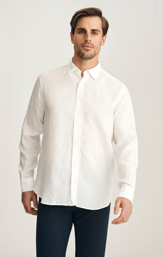 34 Heritage Linen Shirt In White