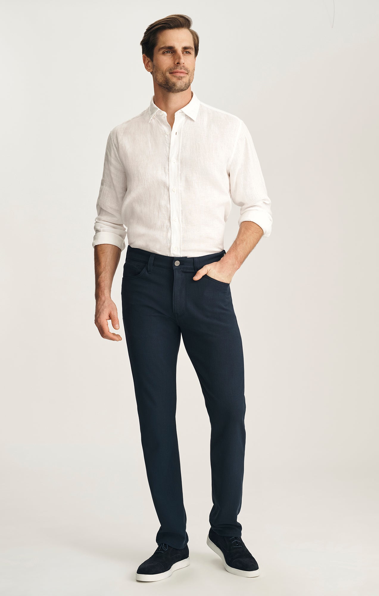 34 Heritage Linen Shirt In White