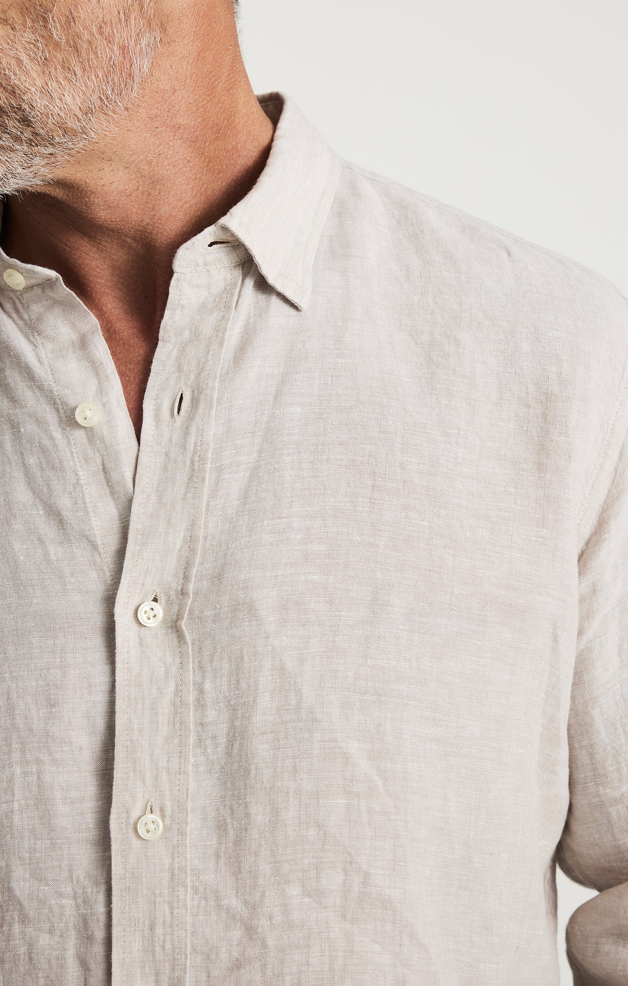 34 Heritage Linen Shirt In Beige