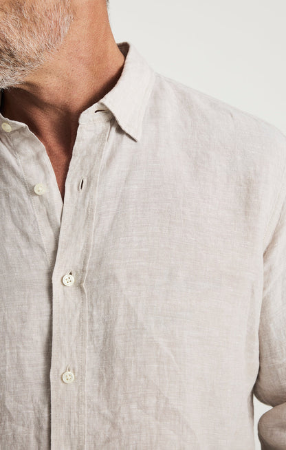 34 Heritage Linen Shirt In Beige