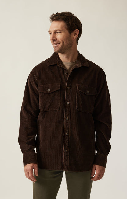 34 Heritage Overshirt in Chocolate Brown