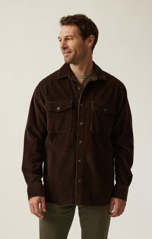 34 Heritage Overshirt in Chocolate Brown