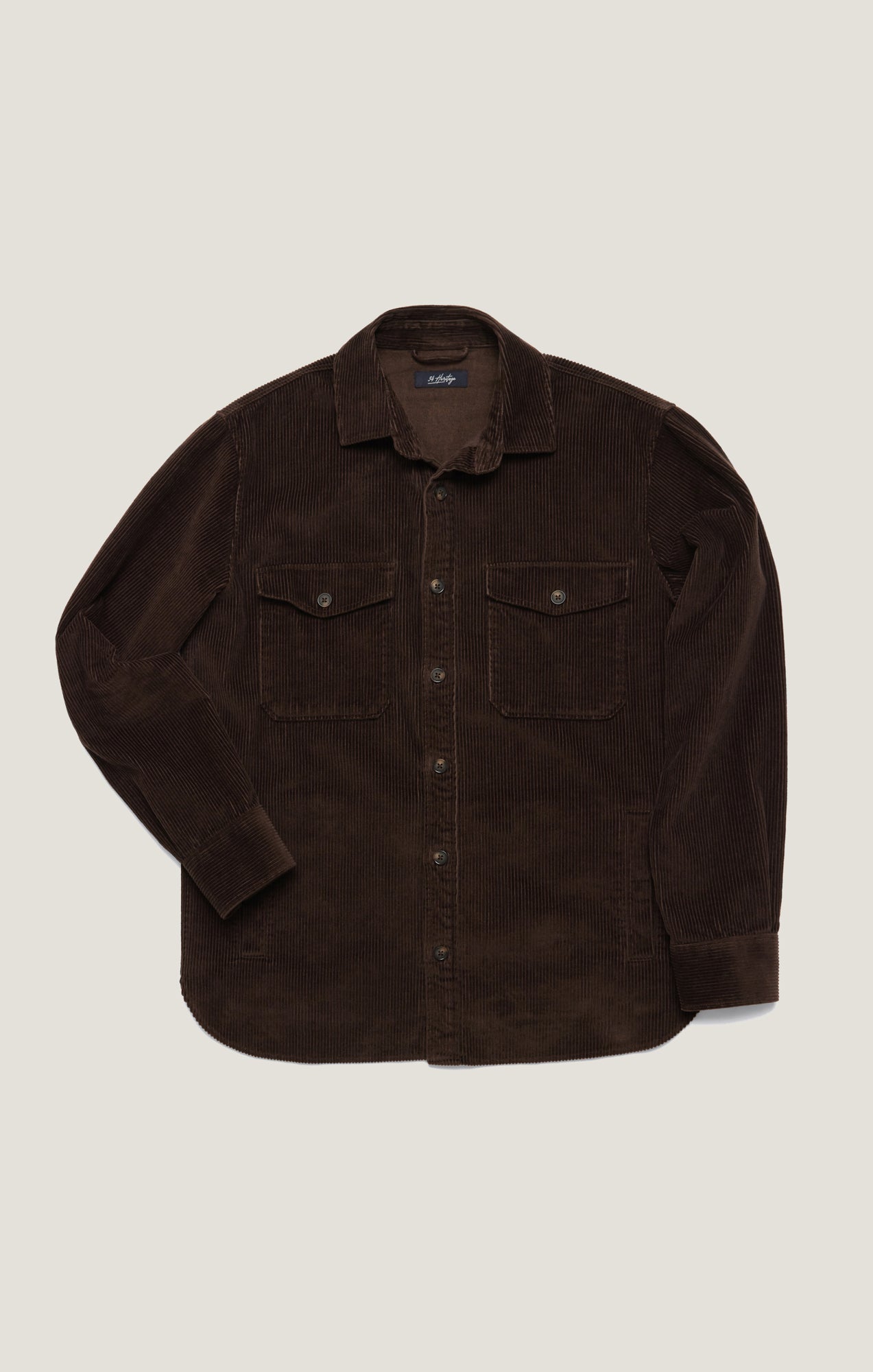 34 Heritage Overshirt in Chocolate Brown