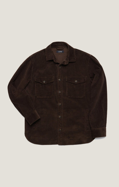 34 Heritage Overshirt in Chocolate Brown