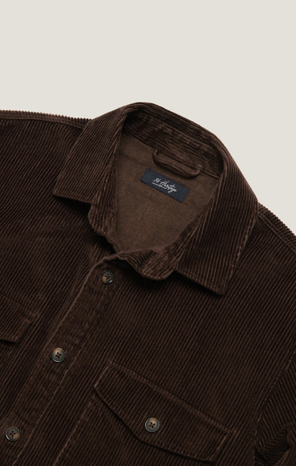 34 Heritage Overshirt in Chocolate Brown