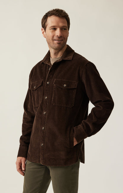 34 Heritage Overshirt in Chocolate Brown