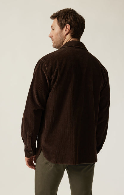34 Heritage Overshirt in Chocolate Brown