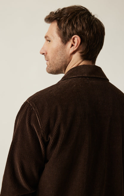 34 Heritage Overshirt in Chocolate Brown