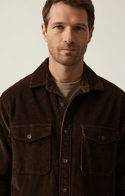 34 Heritage Overshirt in Chocolate Brown
