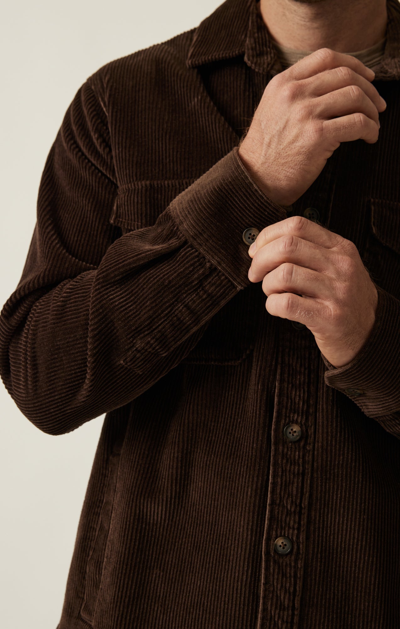 34 Heritage Overshirt in Chocolate Brown
