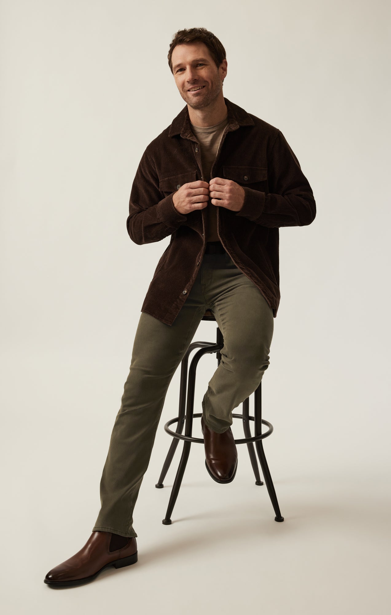 34 Heritage Overshirt in Chocolate Brown