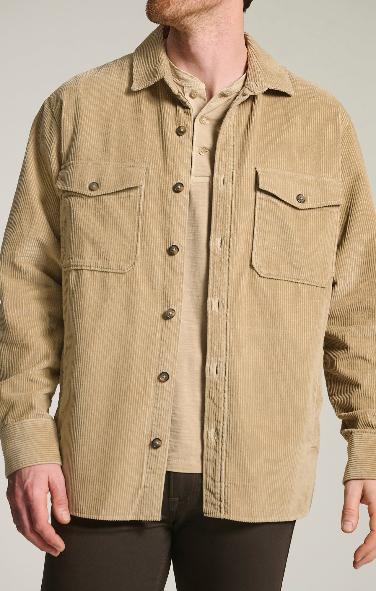 34 Heritage Overshirt In Aluminum