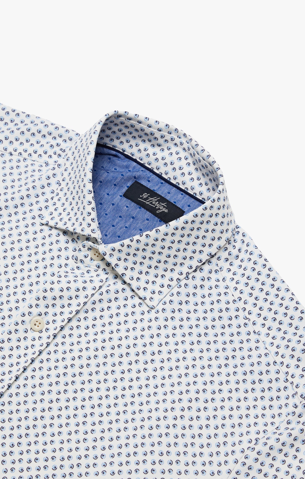 34 Heritage Ocean Dot Shirt In White