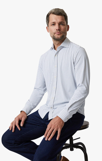 34 Heritage Ocean Dot Shirt In White