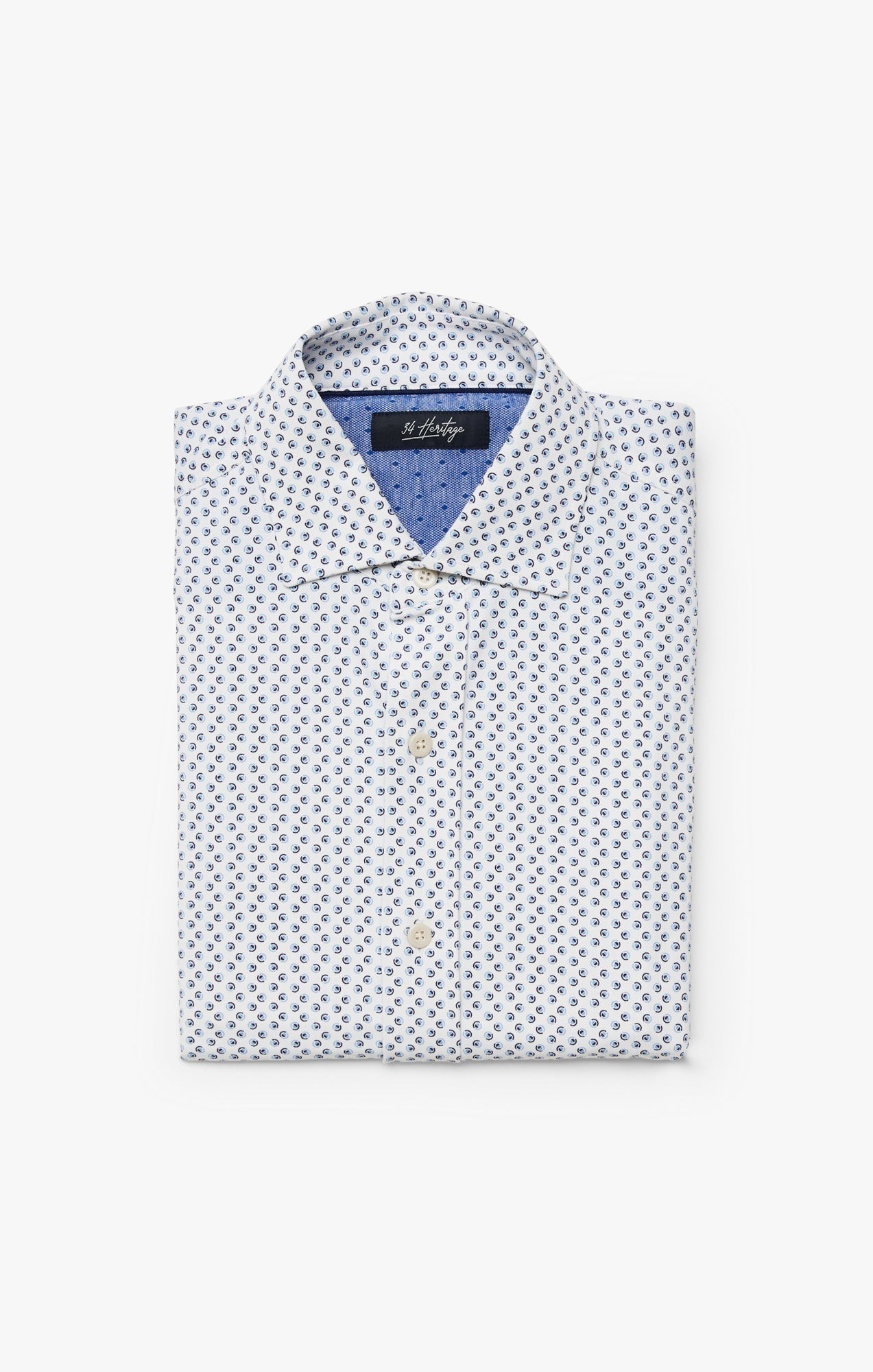 34 Heritage Ocean Dot Shirt In White