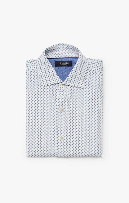 34 Heritage Ocean Dot Shirt In White