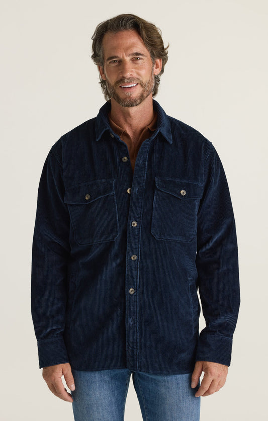 34 Heritage Corduroy Overshirt in Navy