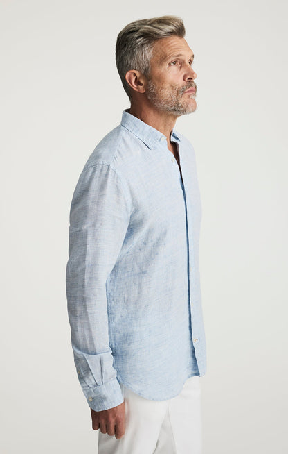 34 Heritage Linen Shirt In Blue