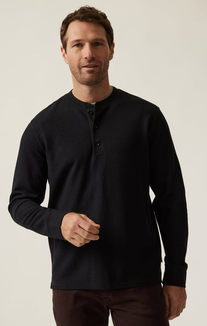 34 Heritage Long Sleeve Henley In Black